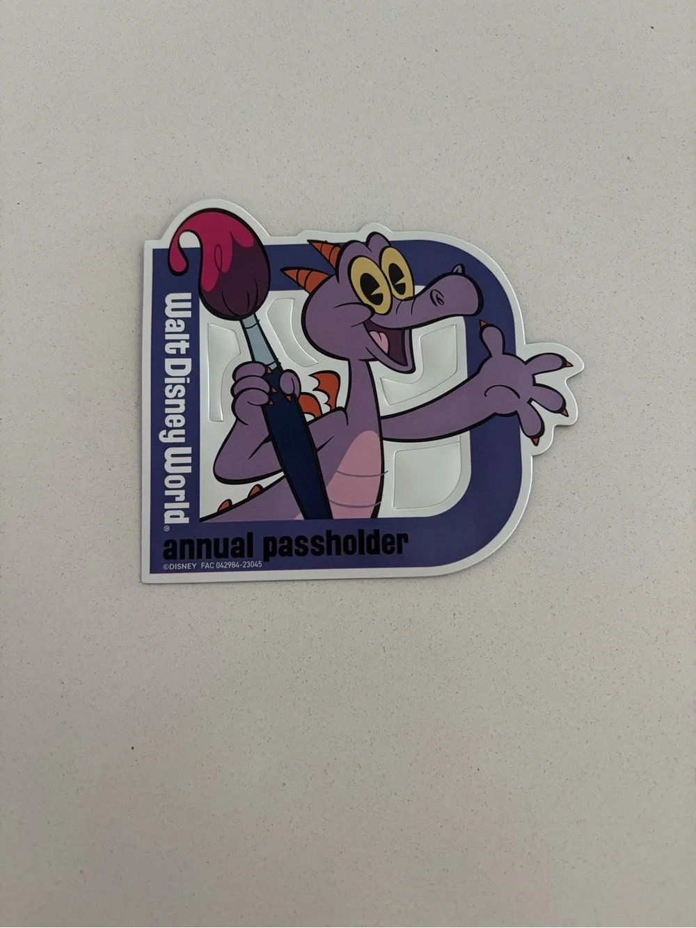 Disney World Figment Purple and Pink Annual Passholder Magnet